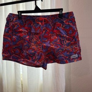 Cotopaxi Red and Blue Women's Athletic Shorts